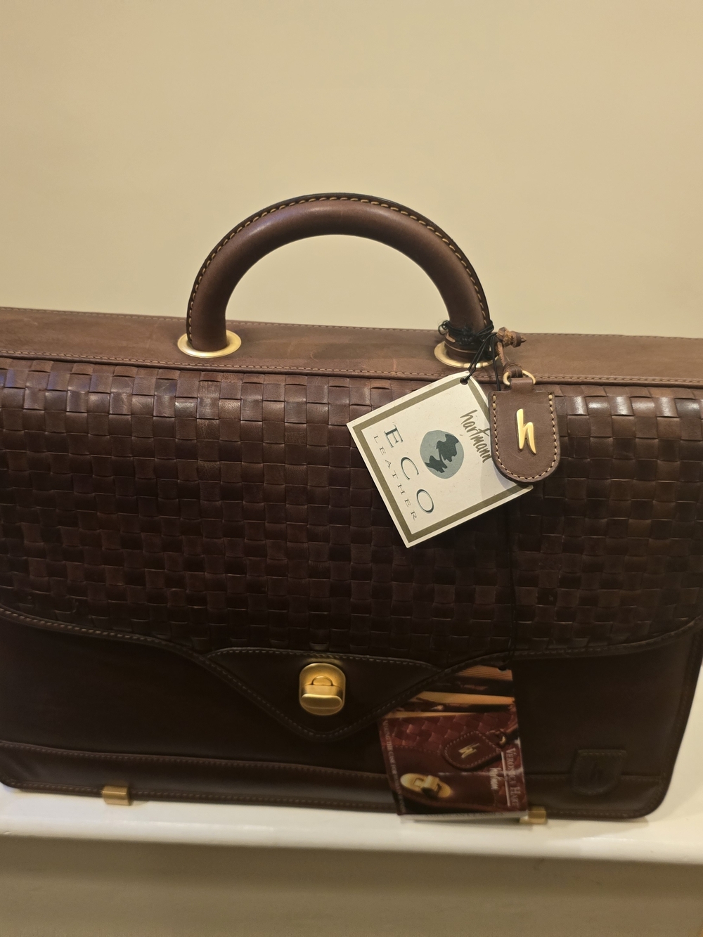 Vintage Hartmann Woven Leather Lombardo Briefcase